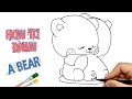رسم دبدوب سهل جدا رسم دبدوب يحضن دبدوب رسم دببة رسم سهل تعليم الرسم للمبتدئين 