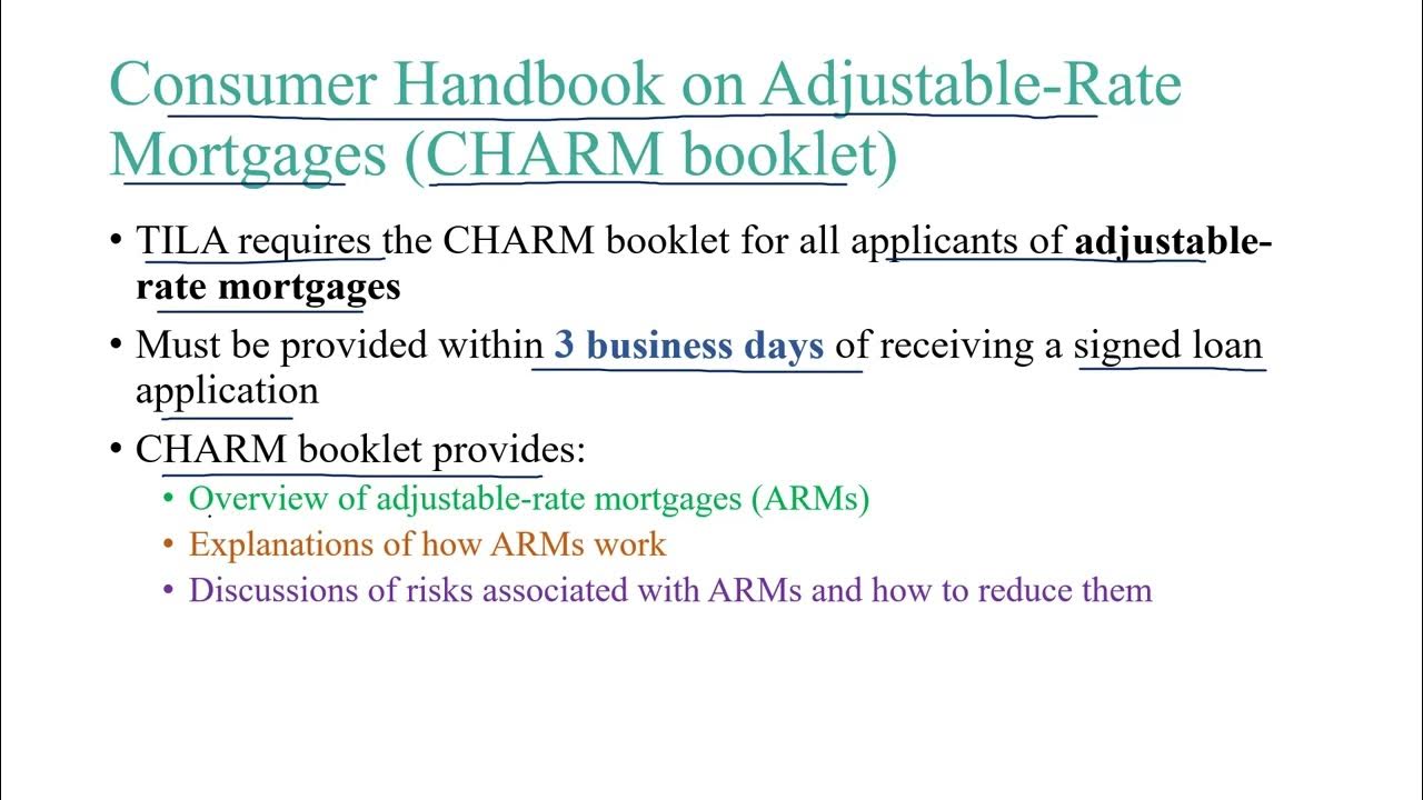 NMLS Exam Consumer Handbook On Adjustable Rate Mortgages (CHARM