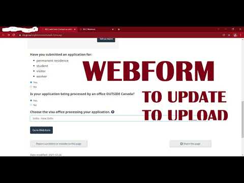 IRCC WEBFORM TO UPLOAD ADDITIONAL DOCUMENT, TO UPDATE OR TO MAKE CHANGES TO YOUR FILE/APPLICATION