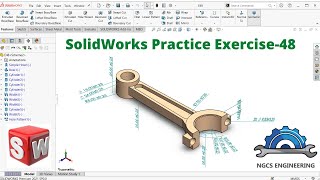 Celebrity SolidWorks Practice EXERCISE-48 || Connecting Rod tutorial || SolidWorks tutorial Net Worth