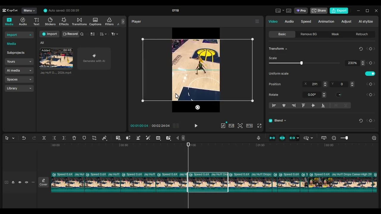TIKTOK basketball Copyright Content Editing 