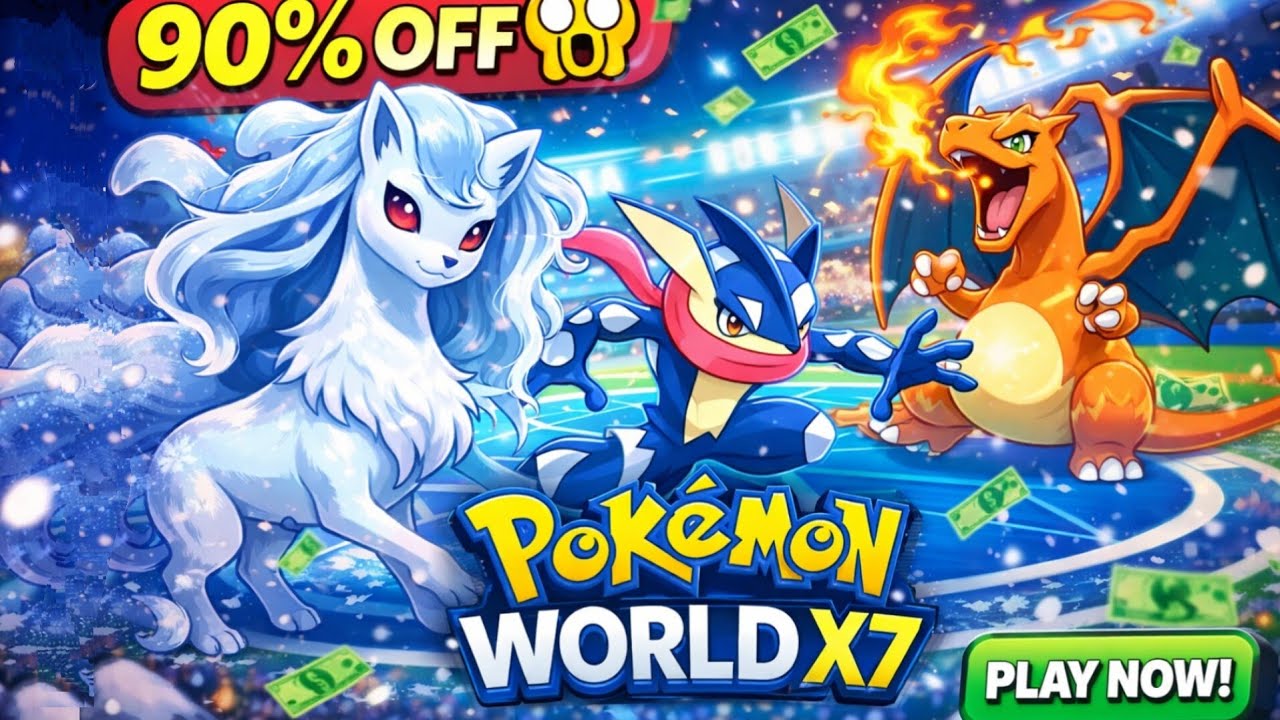 Pokémon World | Официальный геймплей X7 (скидка 90%) | MMORPG в стиле Pokémon