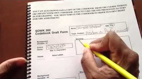 How to Create your SPSS codebook