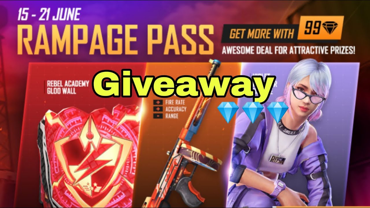 Freefire Rampage Pass Event Giveaway | Rampage Pass Freefire Giveaway | Freefire Rampage Pass Live