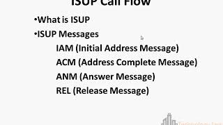 ISUP CALL FLOW #IMS #VOLte #pstn #telecom