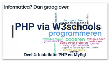 Deel 2: starten met PHP via W3schools - installatie