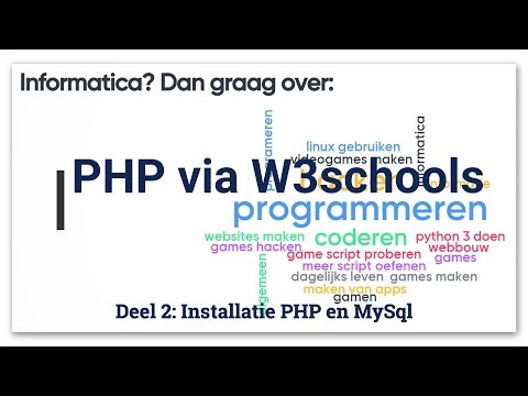 Deel 2: starten met PHP via W3schools - installatie