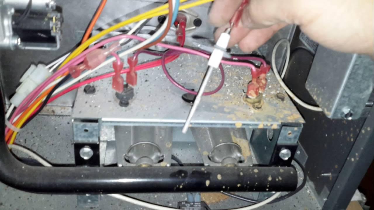 Bad flame sensor Goodman furnace YouTube