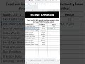 Excel Find Formula