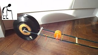 Rubber Band Powered Car #11 1.5 inches wide + launch + brake