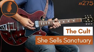 Video thumbnail of "She Sells Sanctuary - The Cult (Guitar Cover #275)"