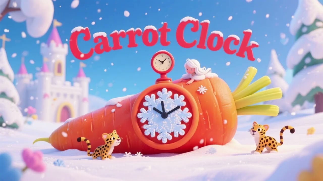 Carrot Clock 2 | Fun Nursery Rhyme for Kids | Learn Time with Elsa