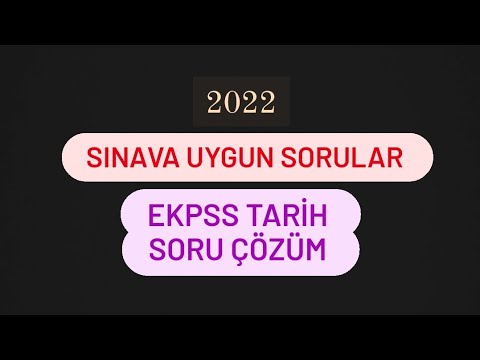 EKPSS Tarih - Sınava Uygun Sorular / EKPSS 2022