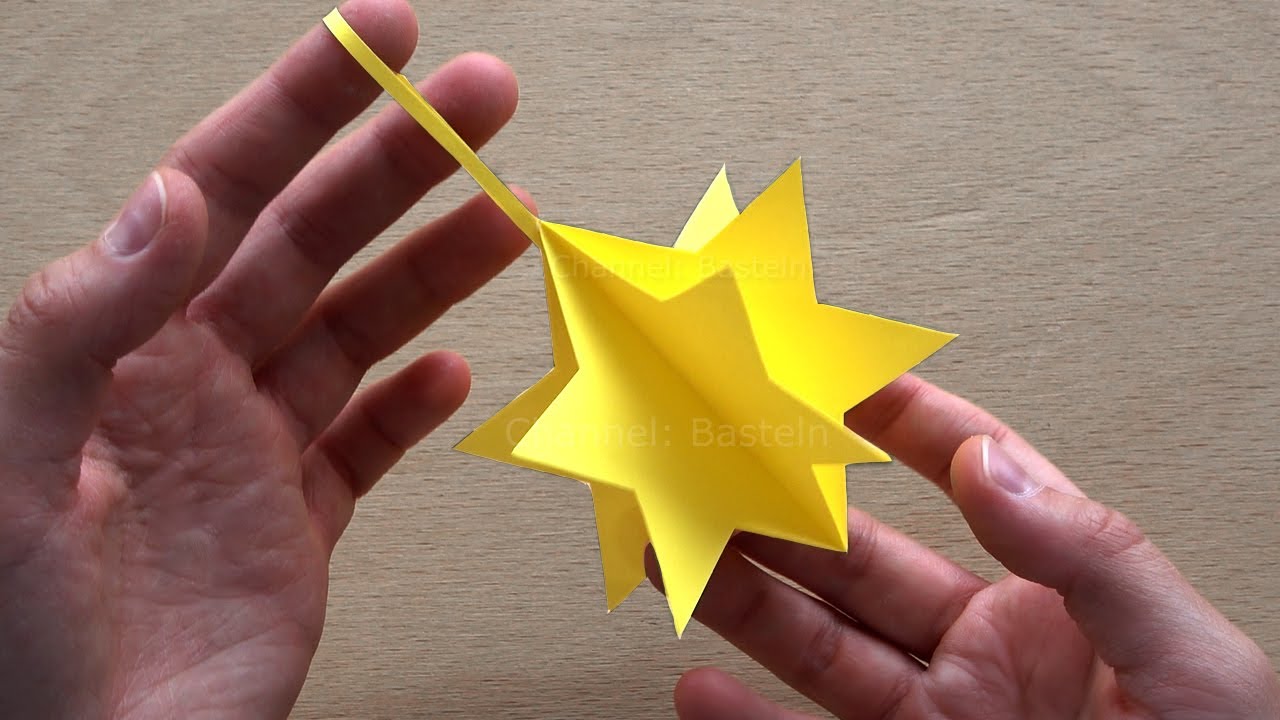 Basteln für Weihnachten: Leichte Sterne basteln mit Papier als Deko ... Basteln für Weihnachten: Leichte Sterne basteln mit Papier als Deko ...