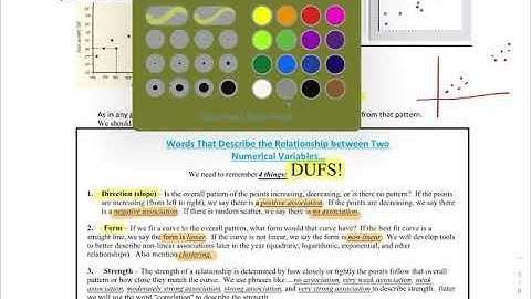 AP Stats (3.1 Video A) (Scatterplots)