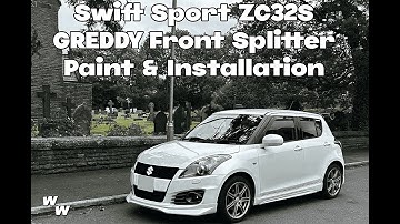 Swift Sport ZC32S GREDDY Front Splitter Installation & FULL Paint Process (How To)