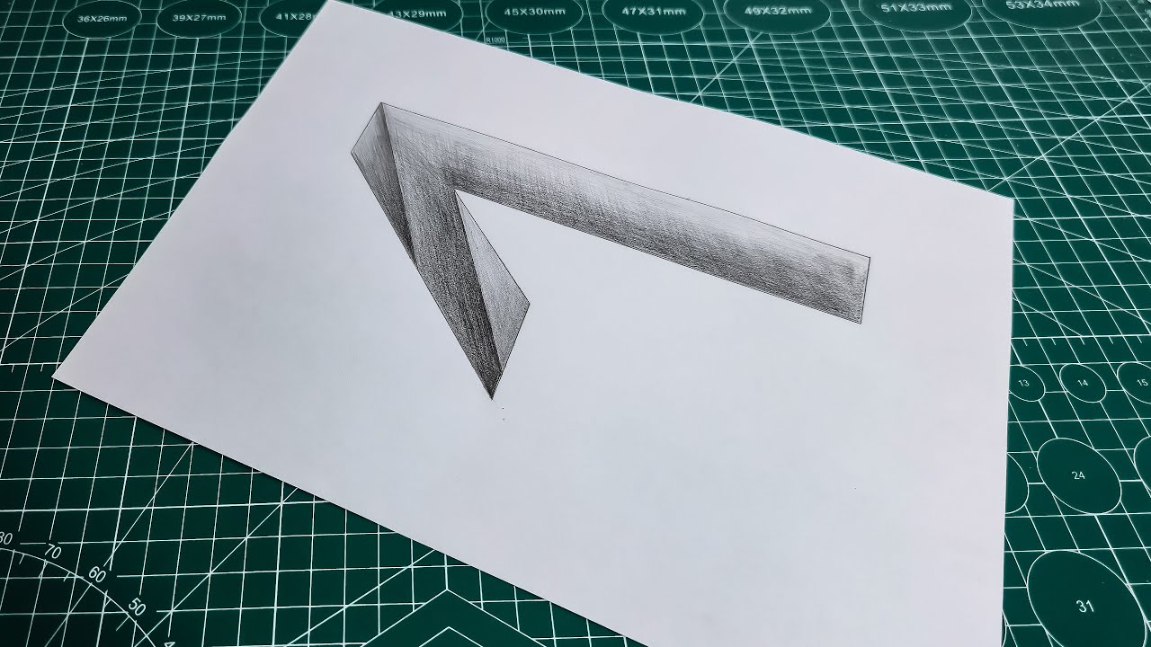 Insane 3D Number '1' Deep Hole Optical Illusion on Paper | Realistic Bottomless Carved Trick Art