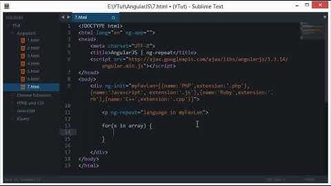 AngularJS Tutorial 7  ng repeat