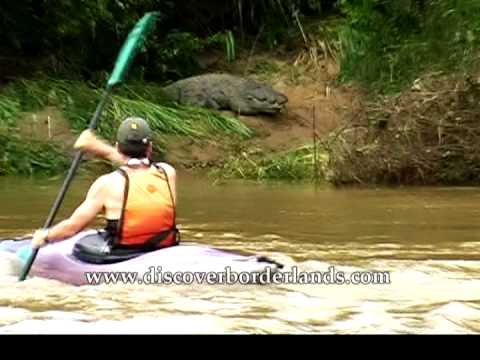 Kayak meets crocodiles Borderlands Sri Lanka - YouTube