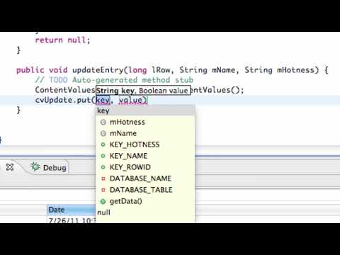 Android Application Development Tutorial   123   Updating SQLite Entry