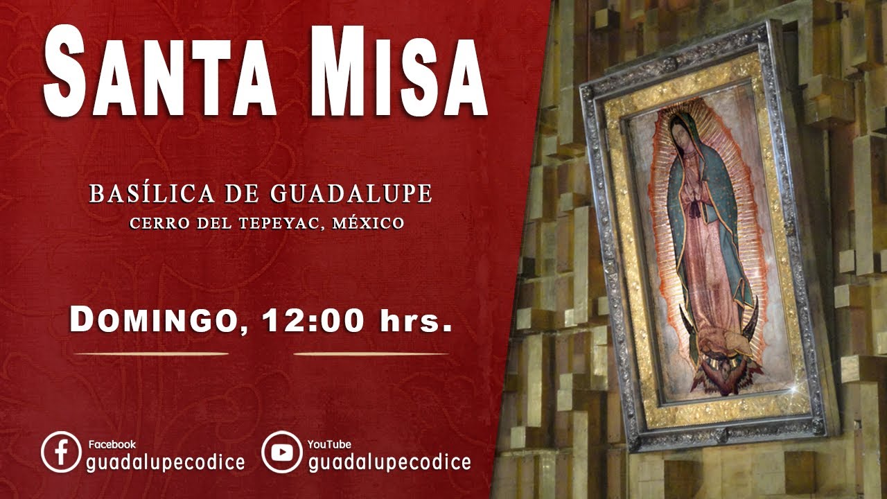 Santa Misa, Basílica de Guadalupe, Domingo 13 ABRIL 2025, 12:00 hrs