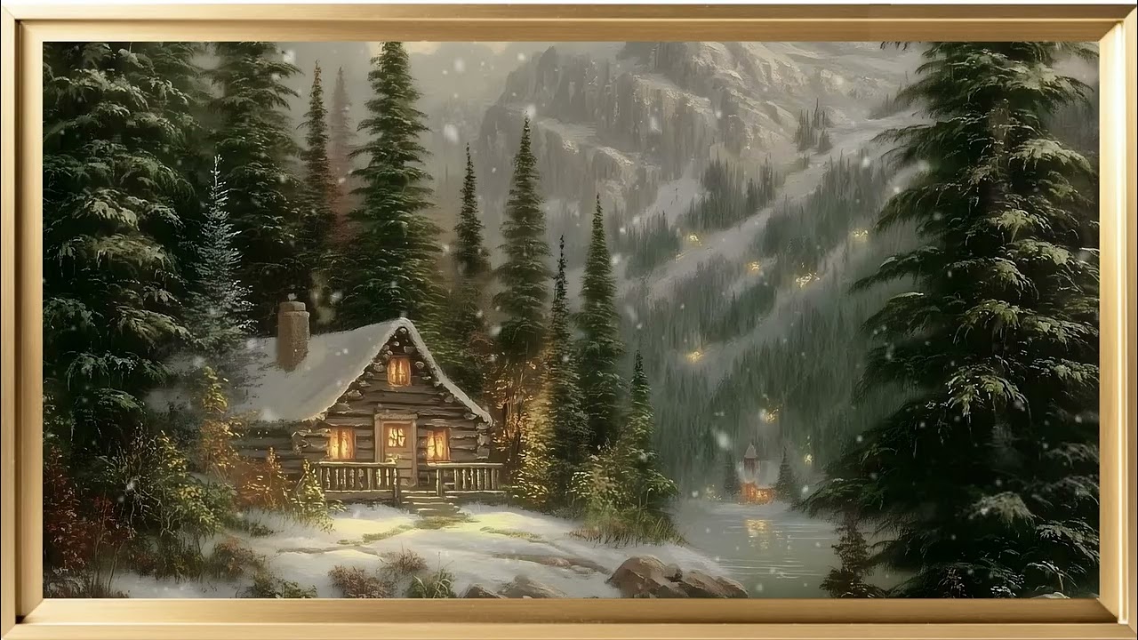 Winter Wonderland TV Art | Gentle Snow Effect 4K Frame TV Screensaver