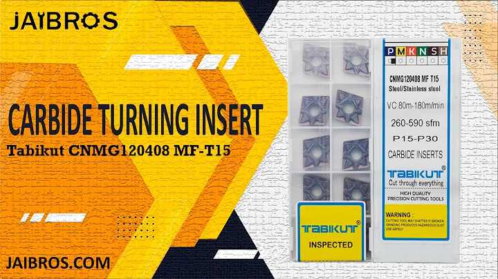 Tabikut CNMG120408 MF T15 Carbide Insert For Steel Black - Jaibros (CNC Machine Tools)