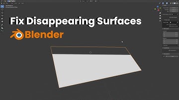 How to fix Surface Disappearing | Blender