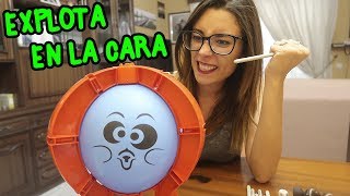 ¡EXPLOTANDO GLOBOS EN NUESTRA CARA! | Lyna y sus Juguetes screenshot 3