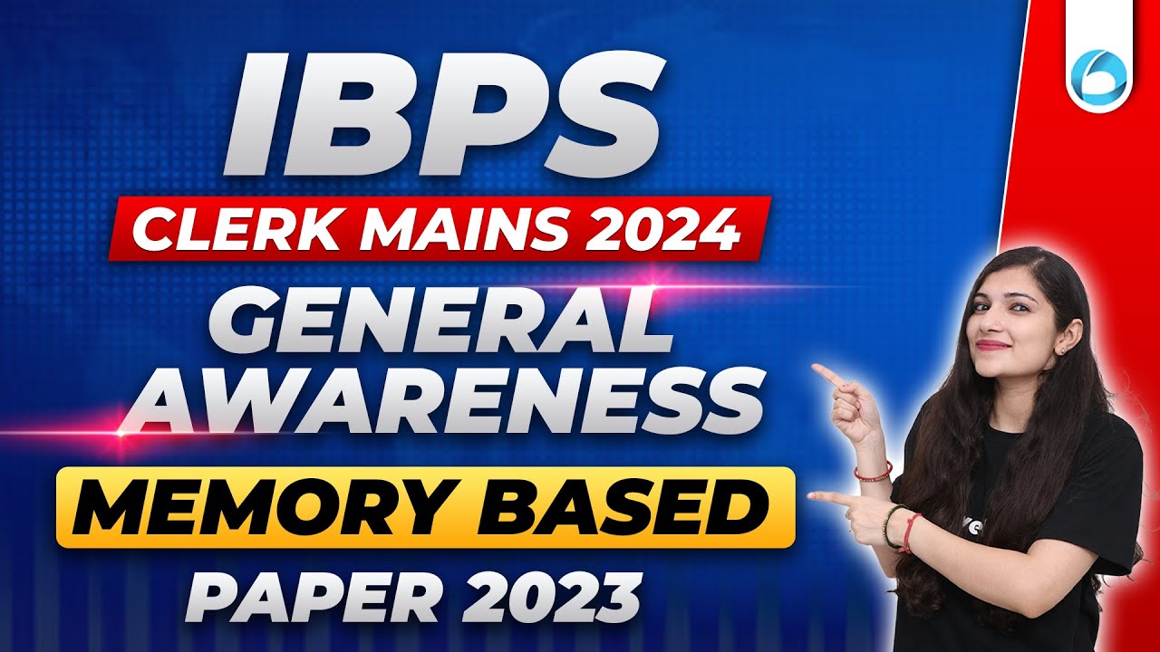 ibps clerk mains ga memory based paper 2023 - YouTube