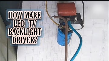 HOW TO MAKE LED TV BACKLIGHT DRIVER WITHOUT IC?