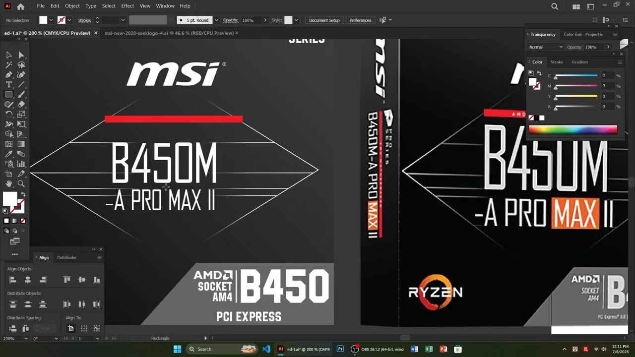 Q16 | Image trace to vector part 1 *(msi motherboard b450m-A pro max ii)