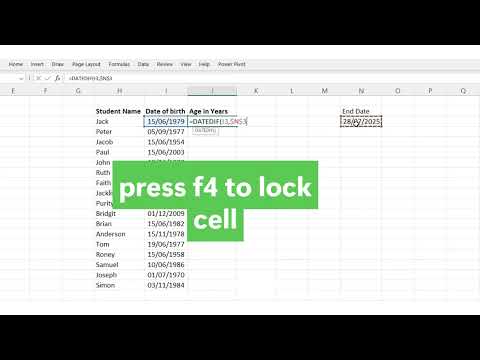 How to use DATEDIF formula in Excel