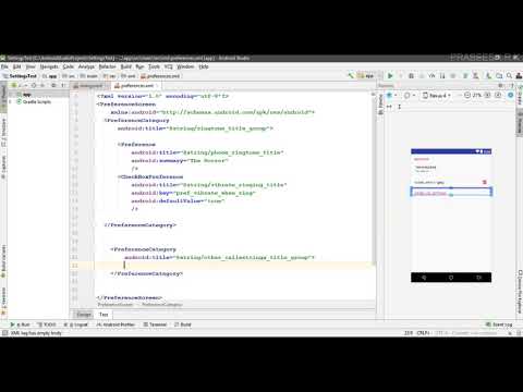 Android tutorial 2019   Preference API  Create App Settings Subscreens