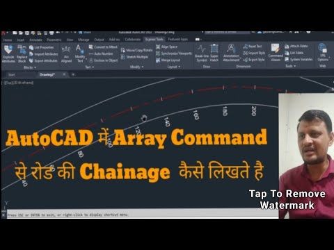 How to write chainage of road using Array Command in AutoCAD#@gaurangpatel494#Computer#AutoCAD#viral