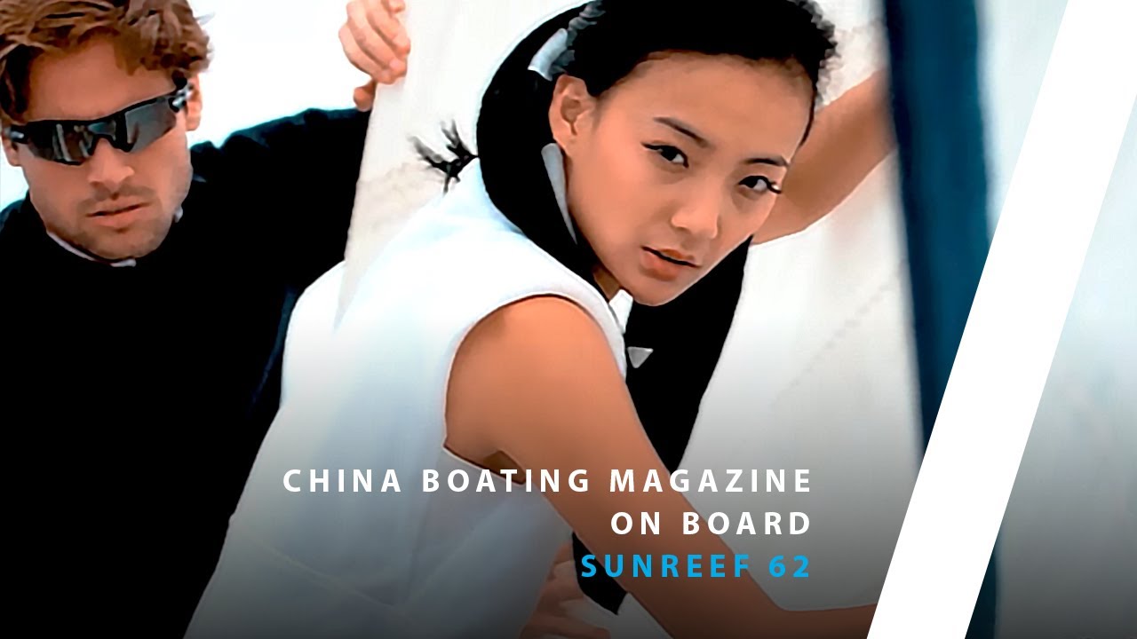 Luxury catamaran Sunreef 62 during a photoshoot in Sanya, China