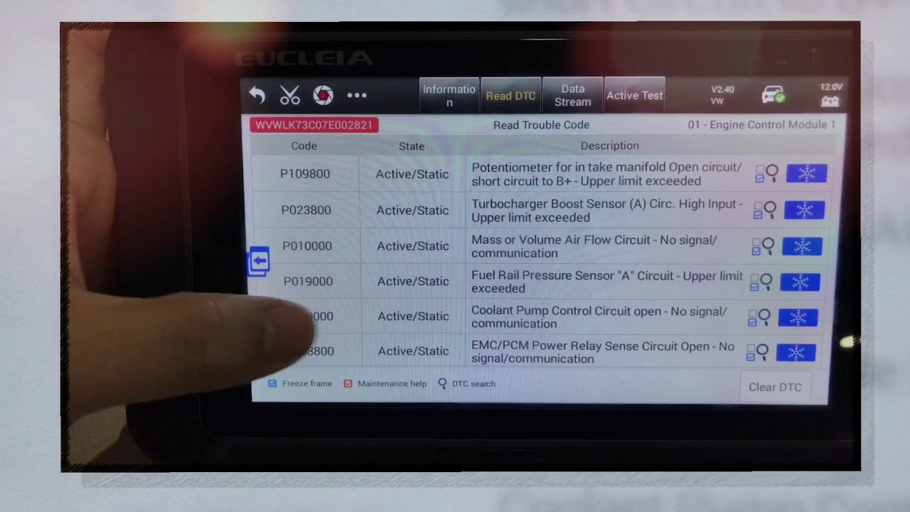 EUCLEIA-TabScan S7W ,intelligent diagnostic scanner.