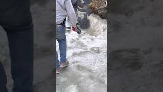 Water feature Pebble Tec installation.