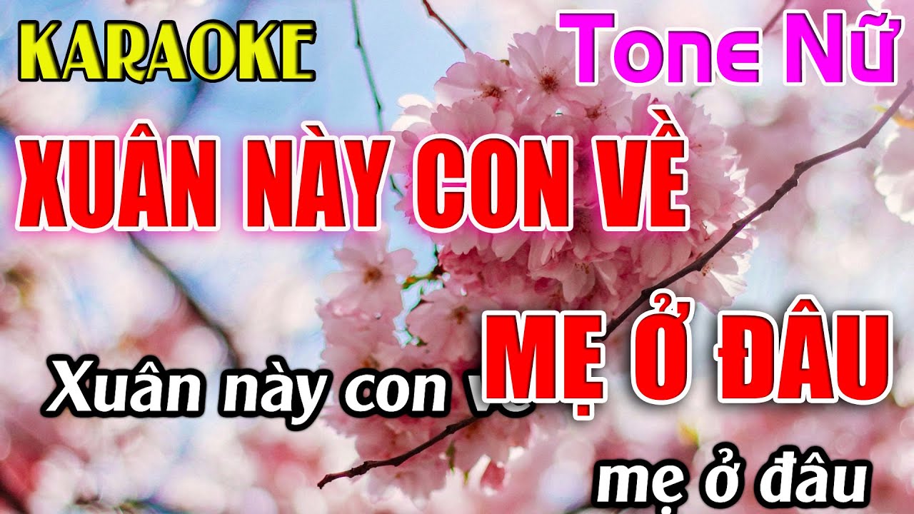 Xuân Này Con Về Mẹ Ở Đâu Karaoke Tone Nữ ( F# ) Karaoke Dễ Hát - Beat Mới