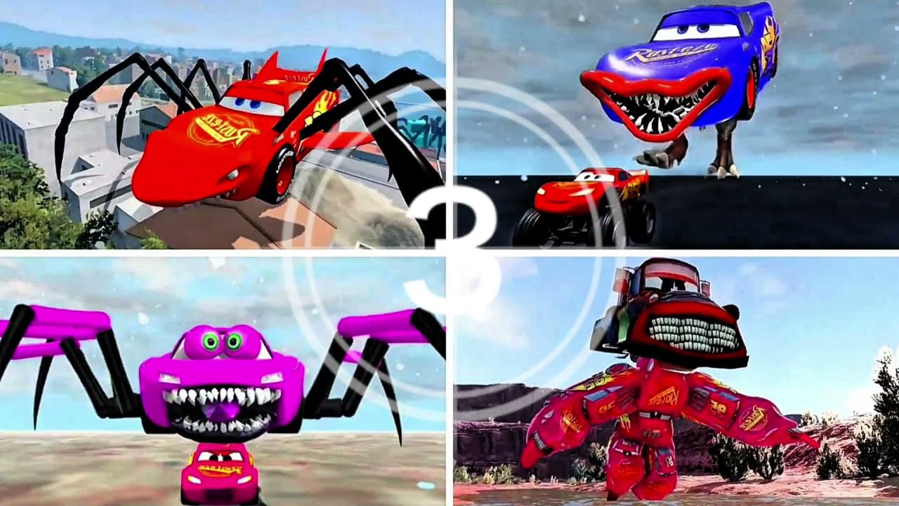 Relâmpago McQueen Coleção de vídeos de batalha || Cover da música Coffin Dance