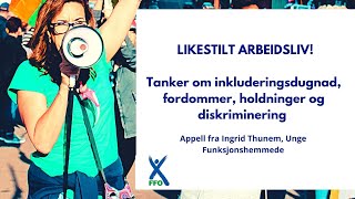 Likestilt arbeidsliv!