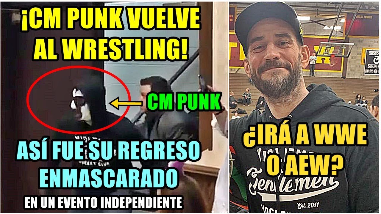 ¡CM PUNK VUELVE AL WRESTLING! ASÍ REGRESÓ EN UN EVENTO INDEPENDIENTE ENMASCARADO: ¿IRÍA A WWE O AEW?