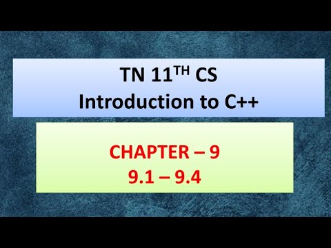 TN 11th CS Introduction to C++ | Chapter 9 11th CS | Introduction to ...