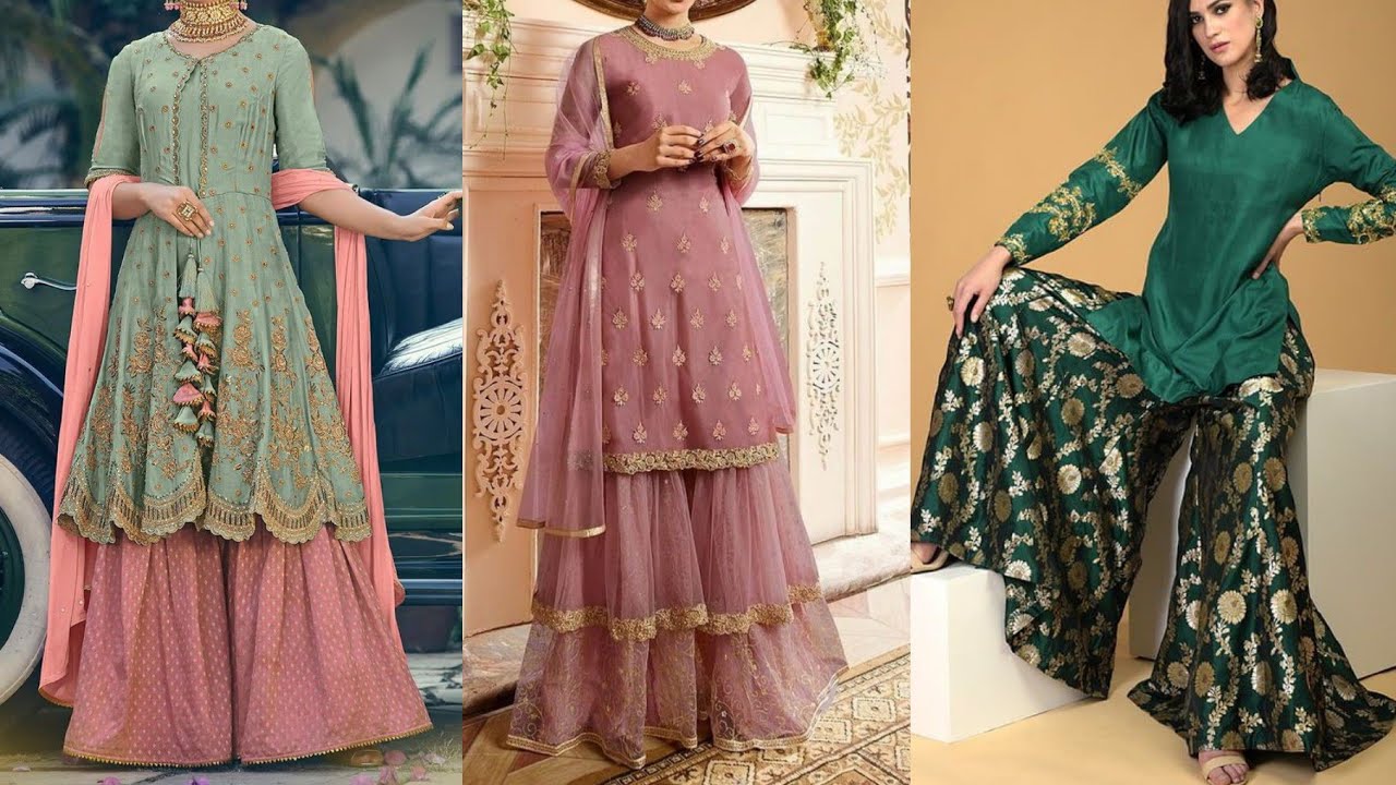 Amazing Sharara Dress Designs In 2021 | Stylish Sharara Suit 2021 | Garara Style 2021