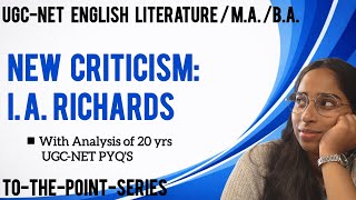 I.A. Richards || New Criticism || Lecture 2 || Literary Theory || English Literature