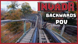 InvadR BACKWARDS POV 4K | Busch Gardens Williamsburg @BuschGardensVA