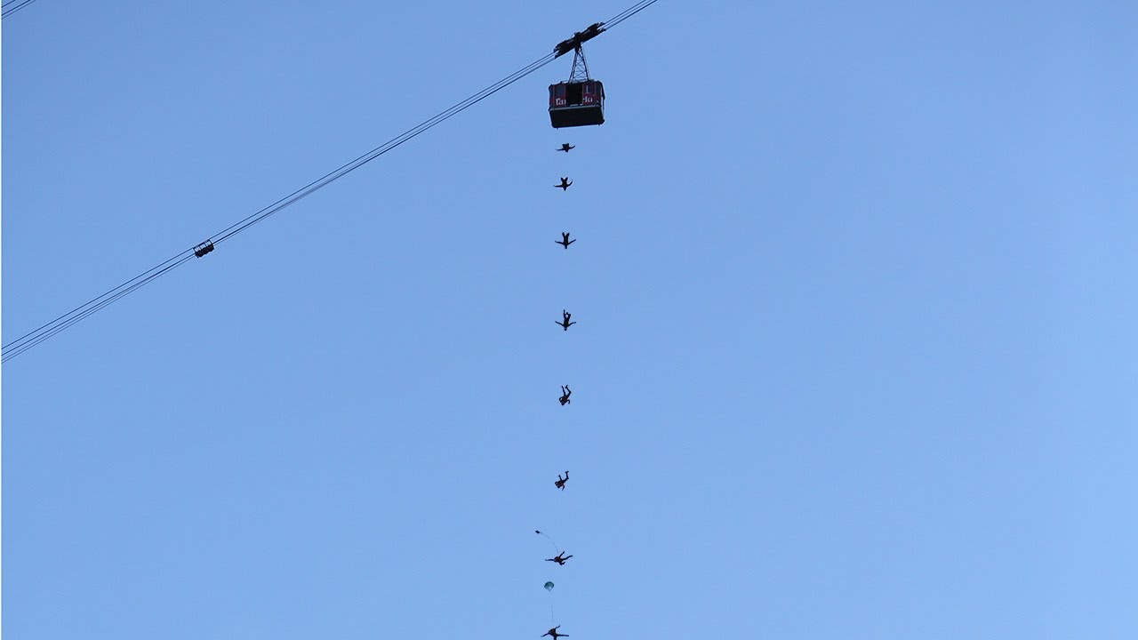 Base Jump from Zugspitz Gondola