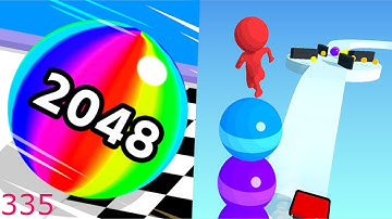 Ball Run 2048 Vs Stack Rider New Big Update All Levels Gameplay Walkthrough Android iOS - 335