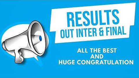 CMA Results are out! check link in description