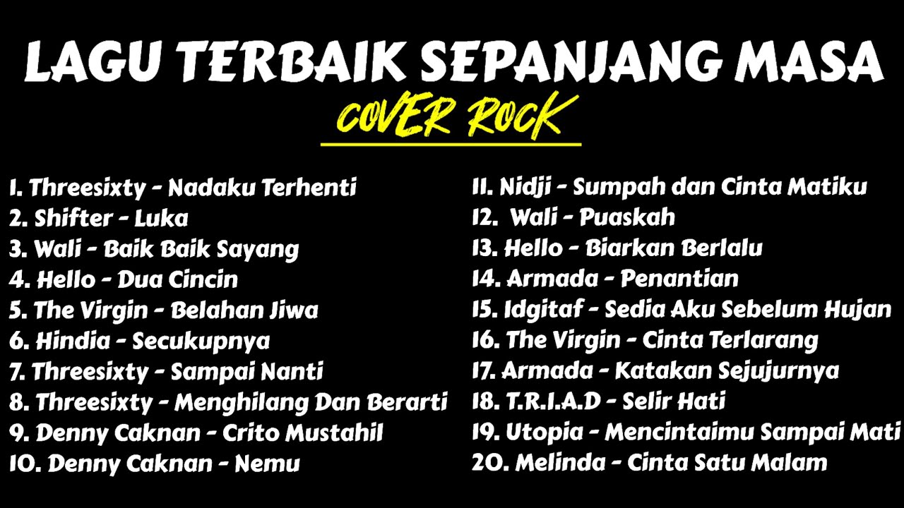 FULL ALBUM Lagu Pilihan Cover Rock • Lagu Terbaik Sepanjang Masa